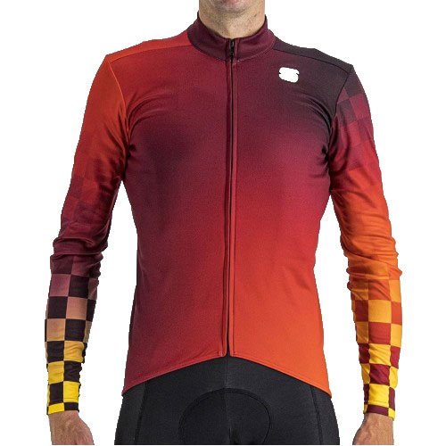 ΜΠΛΟΥΖΑ ΜΕ ΜΑΚΡΥ ΜΑΝΙΚΙ SPORTFUL ROCKET THERMAL JERSEY FULL ZIP L / S - RED WINE